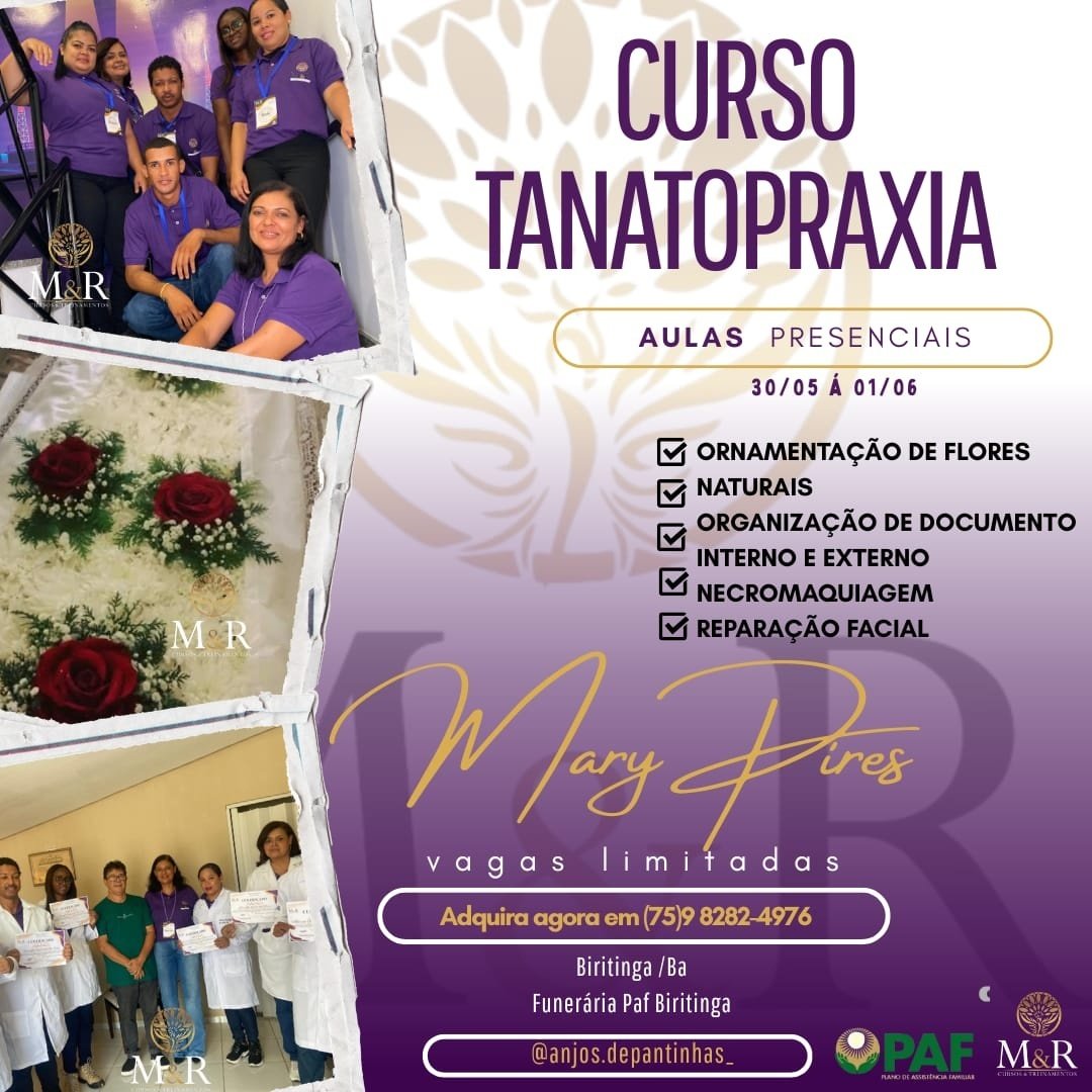 Curso de Tanatopraxia e Agente Funerário em Biritinga - Sympla