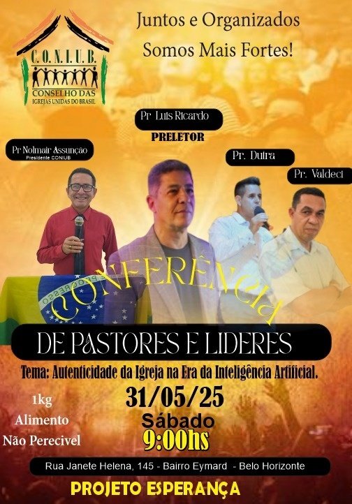 Banner CONFERENCIA DE PASTORES E LIDERES - CONIUB