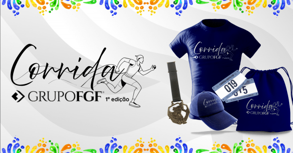 Banner 1ª Corrida Grupo FGF Muito além de uma corrida, um marco!