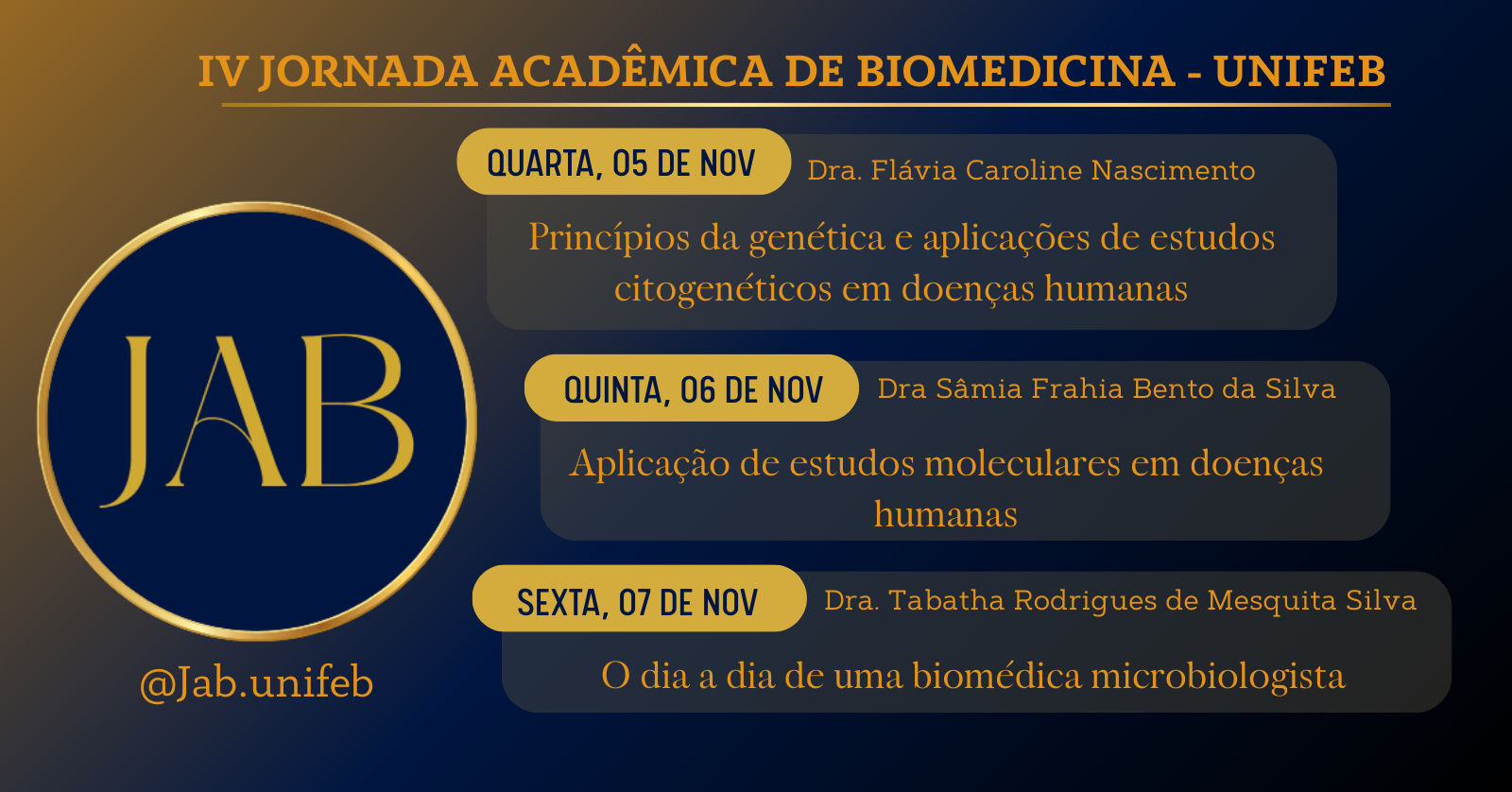JAB | Jornada Acadêmica de Biomedicina