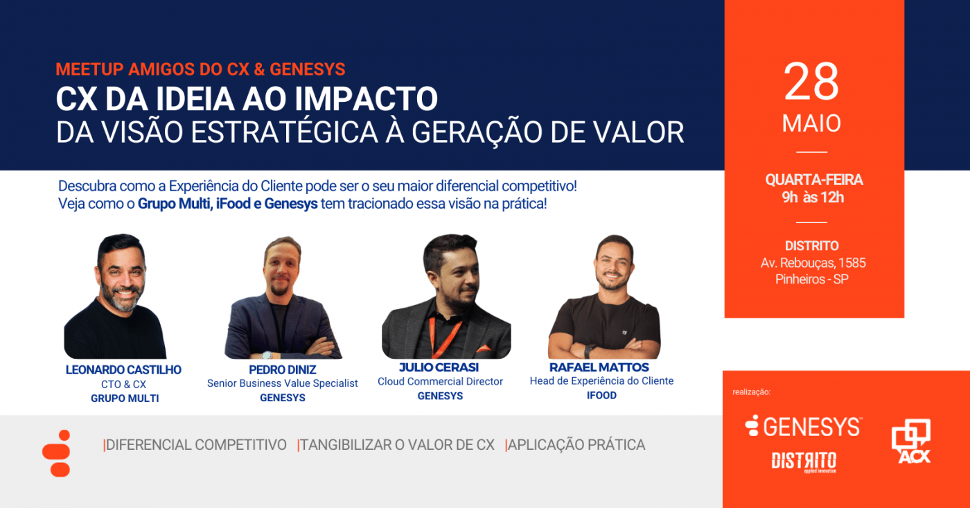MEETUP AMIGOS DO CX & GENESYS - CX da Ideia ao Impacto: Da Visão ...