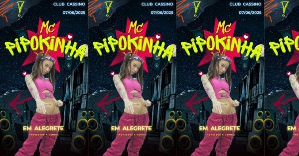 Banner Show MC PIPOKINHA Em Alegrete
