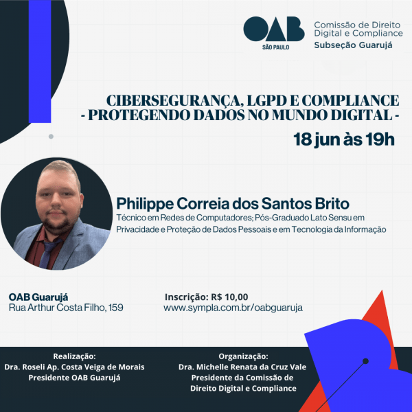 Banner CIBERSEGURANÇA, LGPD E COMPLIANCE - PROTEGENDO DADOS NO MUNDO DIGITAL