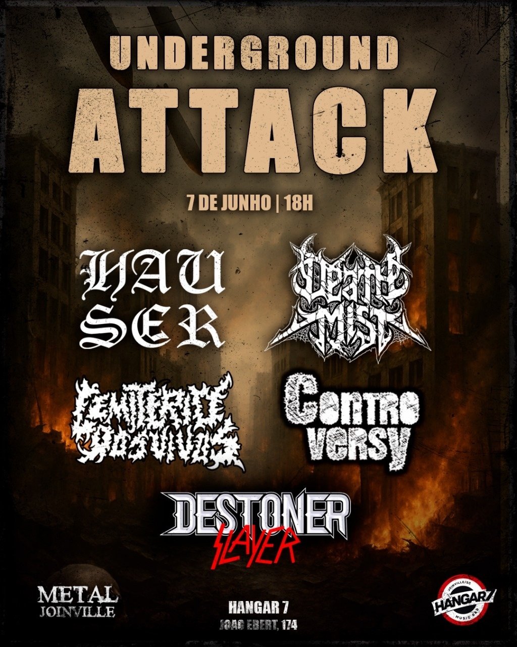 Underground Attack - Metal Joinville em Joinville - Sympla