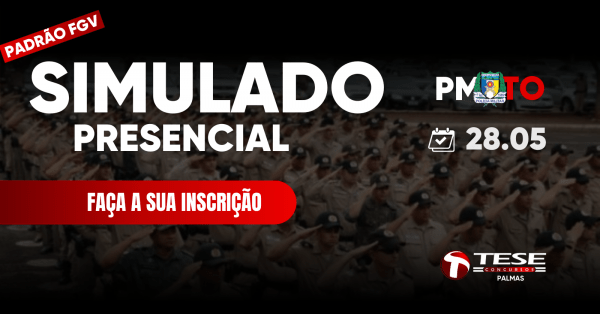 Banner 3º Simulado Gratuito - Tese Concursos Palmas