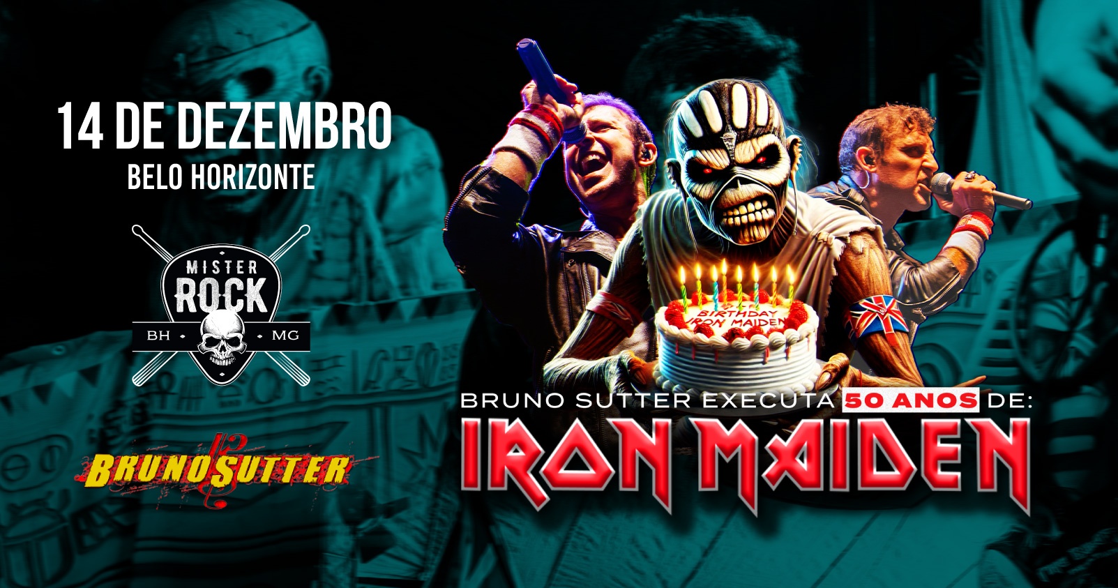 14/12 - Bruno Sutter executa 50 anos de iron Maiden