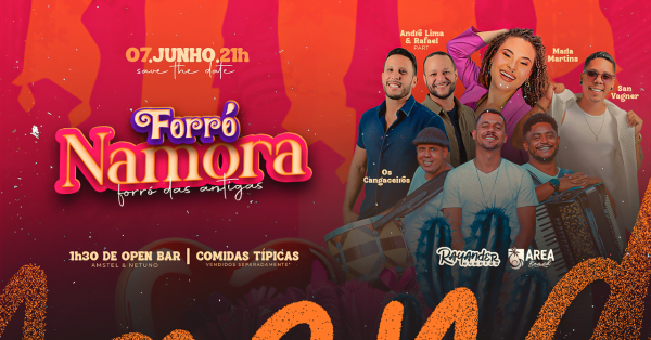 Banner FORRÓ NAMORA! UMA NOITE INESQUECÍVEL A BEIRA MAR EM PORTO SEGURO.