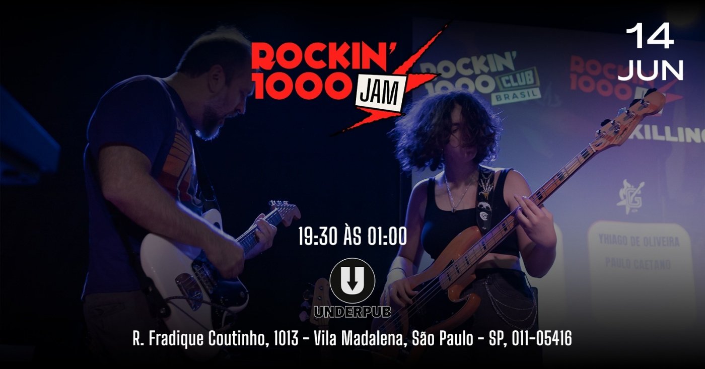 Rockin' Rocks Rockin´1000 Rock Jam - UnderPub em São Paulo - Sympla