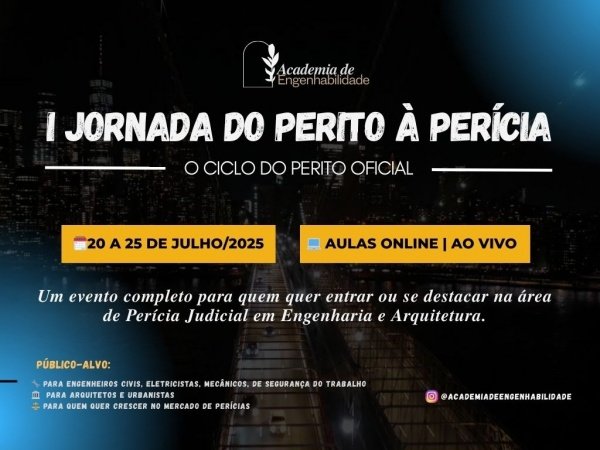 Imagem do evento I Jornada do Perito à Perícia