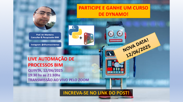 Banner LIVE DYNAMO - AUTOMAÇÃO DE PROCESSOS BIM