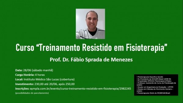 Banner Curso - Treinamento Resistido em Fisioterapia