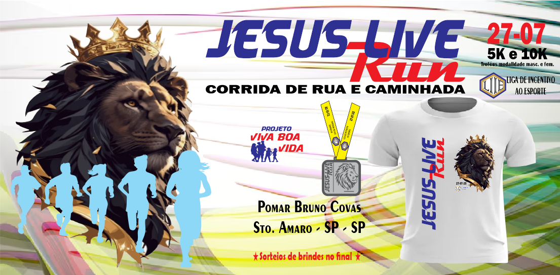 II JESUS LIVE RUN - Corrida de rua e caminhada