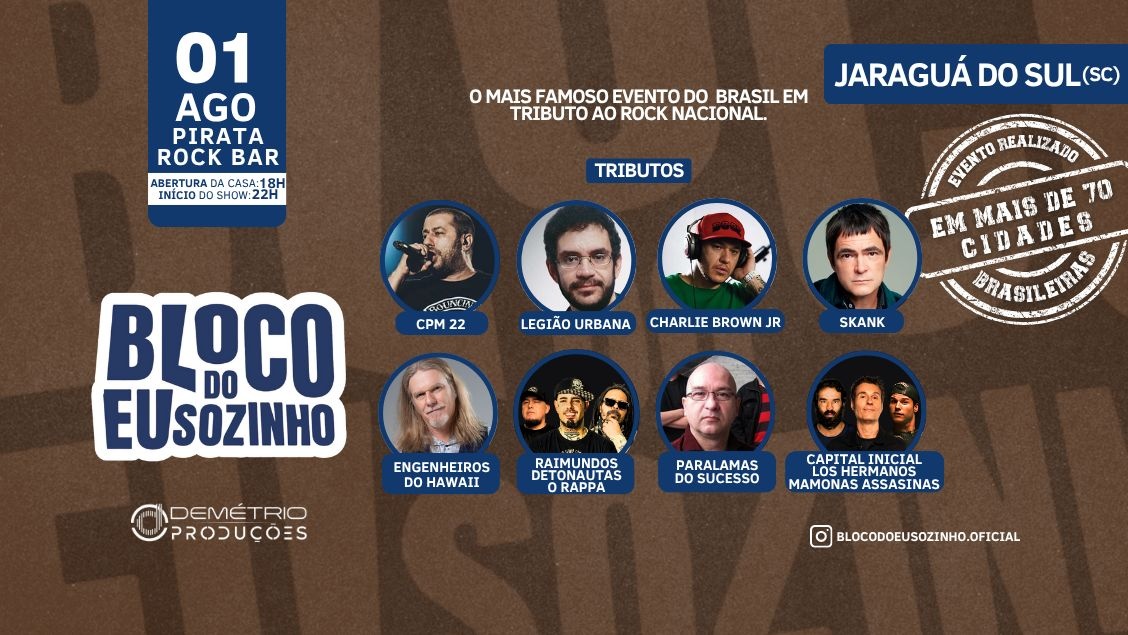 Bloco do Eu Sozinho em Jaraguá do Sul/SC