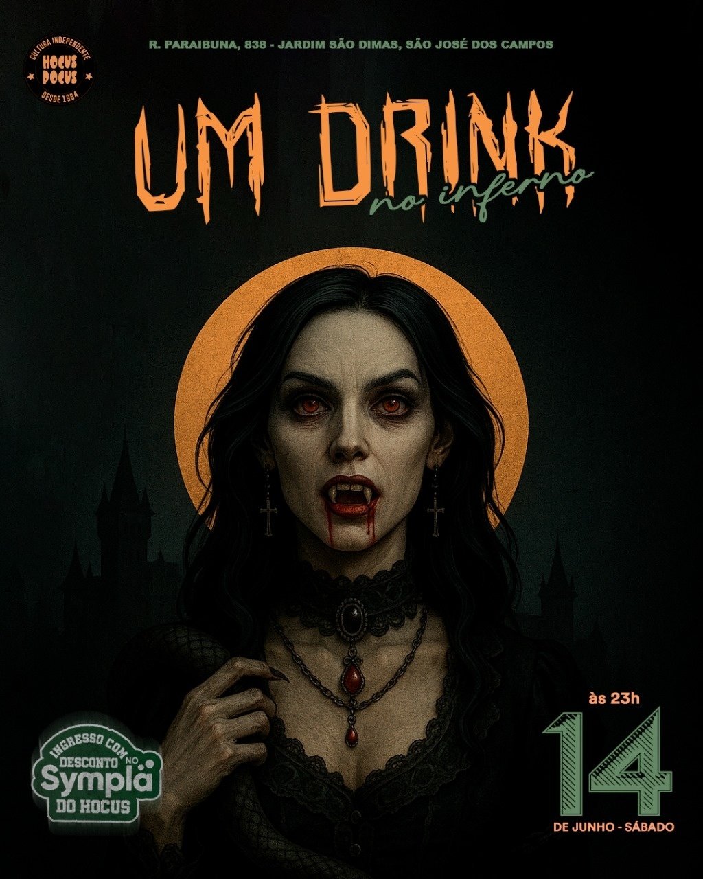 UM DRINK NO INFERNO GOTHIC PARTY 2° EDIÇÃO em São José dos Campos