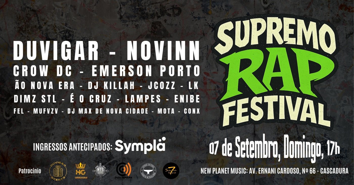 Supremo RAP Festival em Rio de Janeiro - Sympla