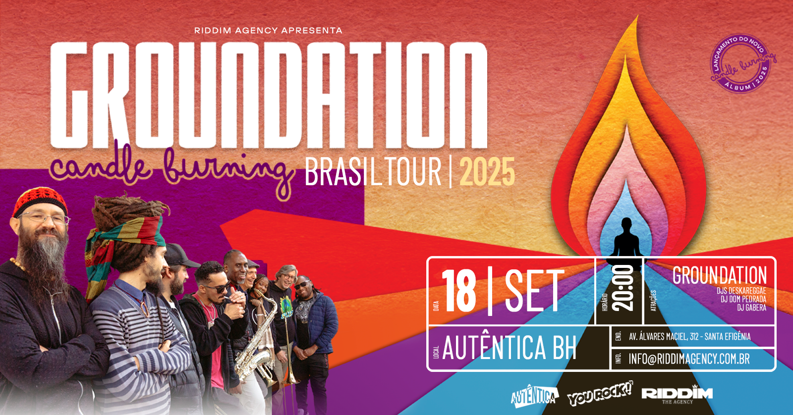 Groundation  em BH - Candle Burning Tour Brasil 2025