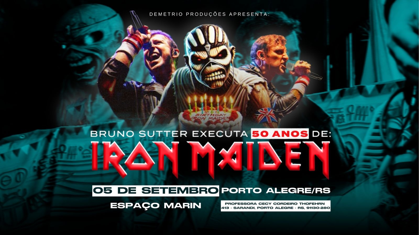 Bruno Sutter Executa Iron Maiden em Porto Alegre/RS