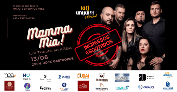 Banner Tributo ABBA - Mamma Mia em Ijuí