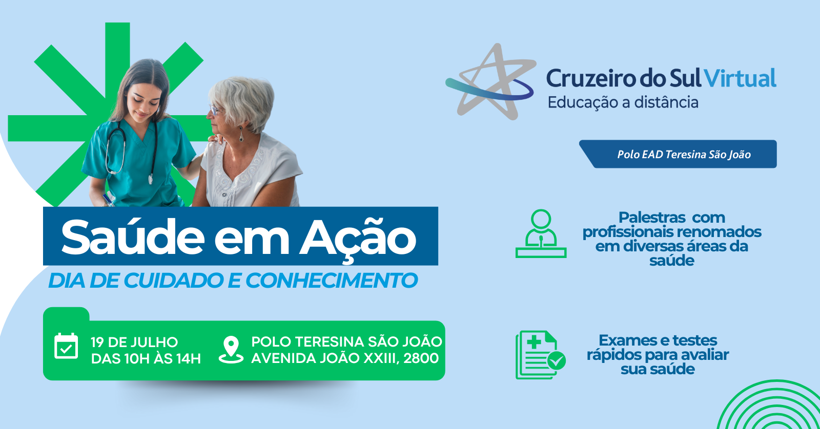 Saúde em Ação - Palestras e Atendimento à saúde da Comunidade