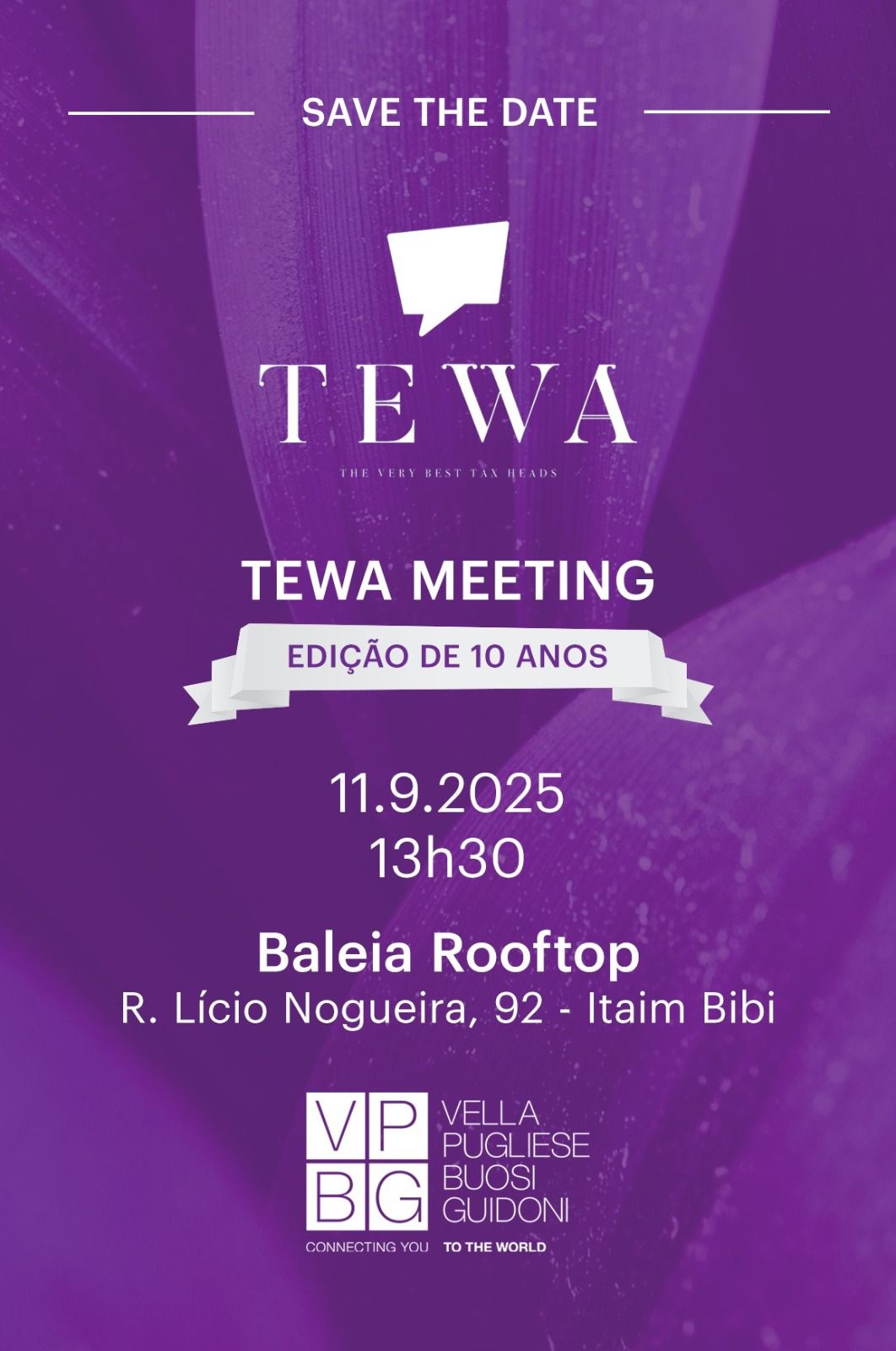 9º TEWA Meeting - 10 Anos ! VPBG/BALEIA ROOFTOP