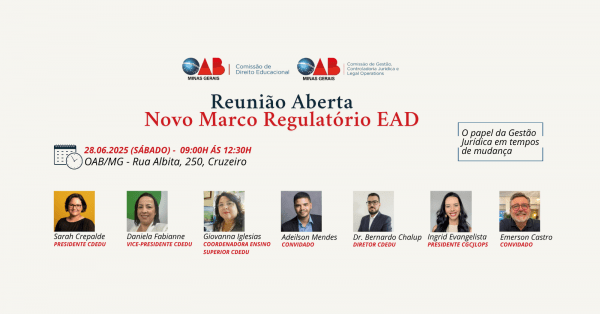 Reunião Aberta - Novo Marco Regulatório EAD em Belo Horizonte - Sympla
