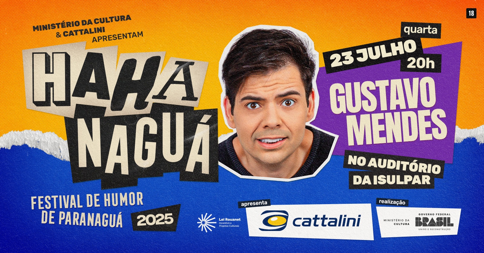 HAHAnaguá - 23 de julho - Gustavo Mendes