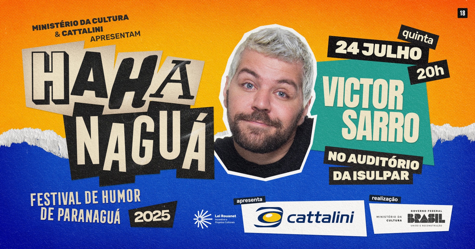 [ESGOTADO] HAHAnaguá - 24 de julho - Victor Sarro