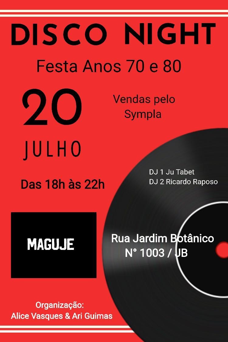 Disco Night - Festa Anos 70 e 80