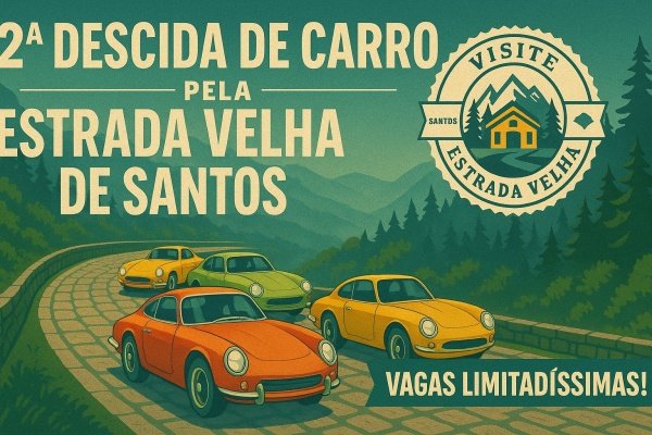Banner 2a Descida de Carro Visite Estrada Velha de Santos