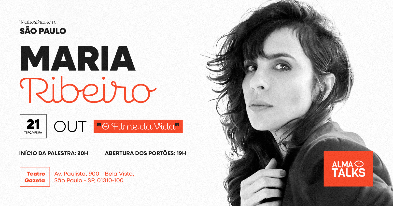 Maria Ribeiro em São Paulo - Palestra "O Filme da Vida"