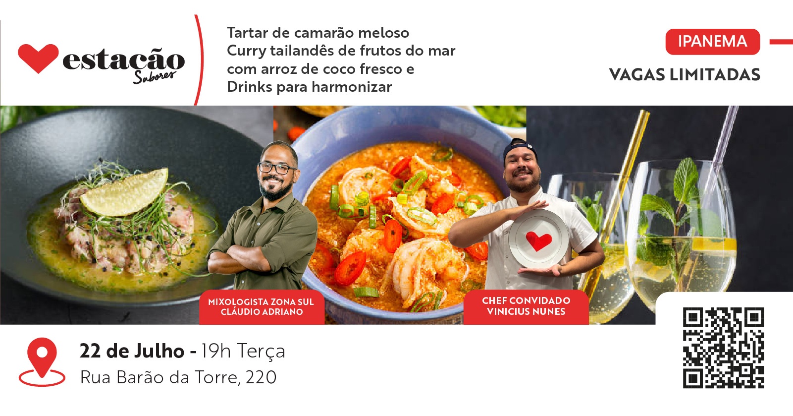 Cozinha do mar com um toque tailandês e Drinks para harmonizar (Ipanema)
