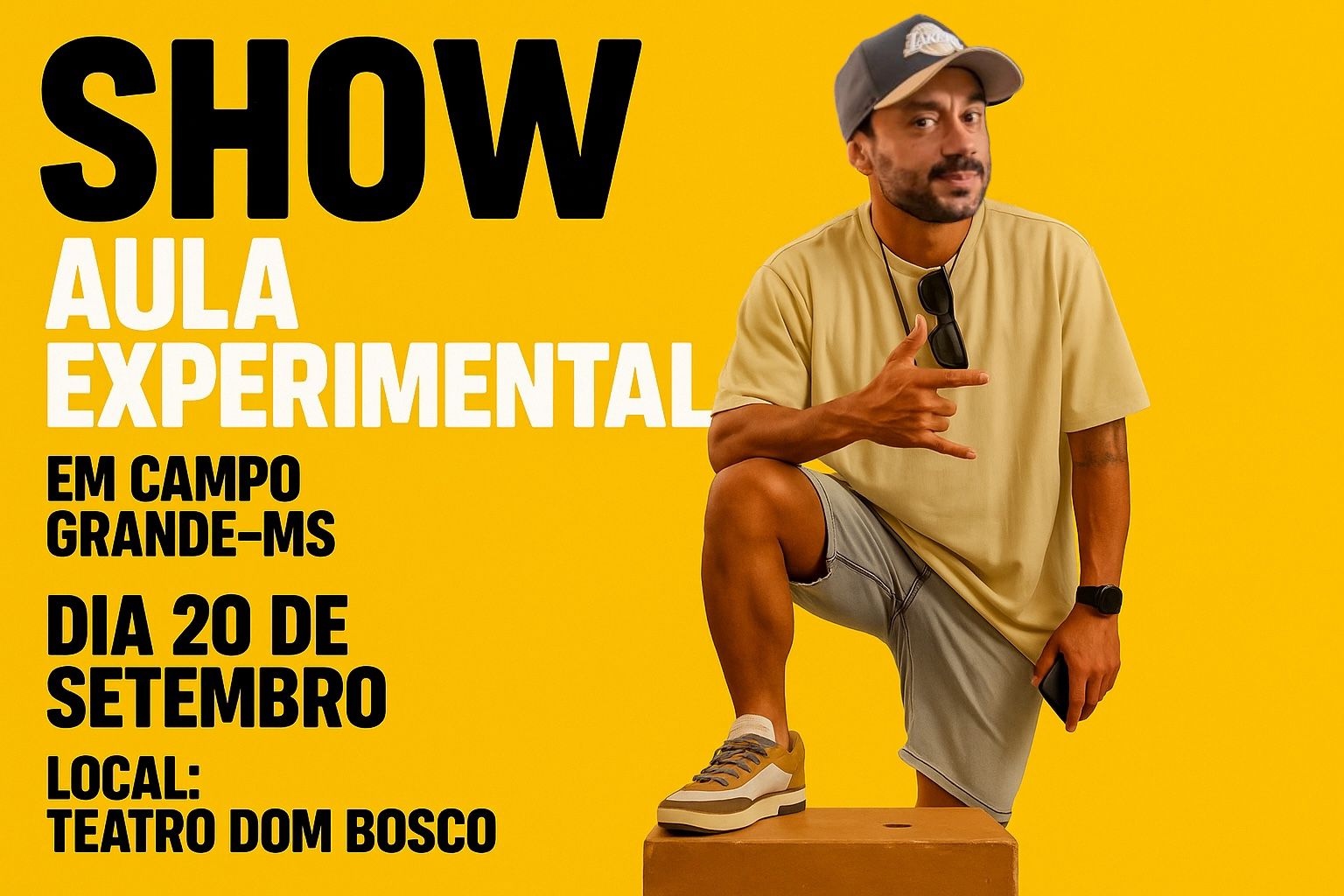 show AULA EXPERIMENTAL com GUSTAVO CUNHA em Campo Grande-MS
