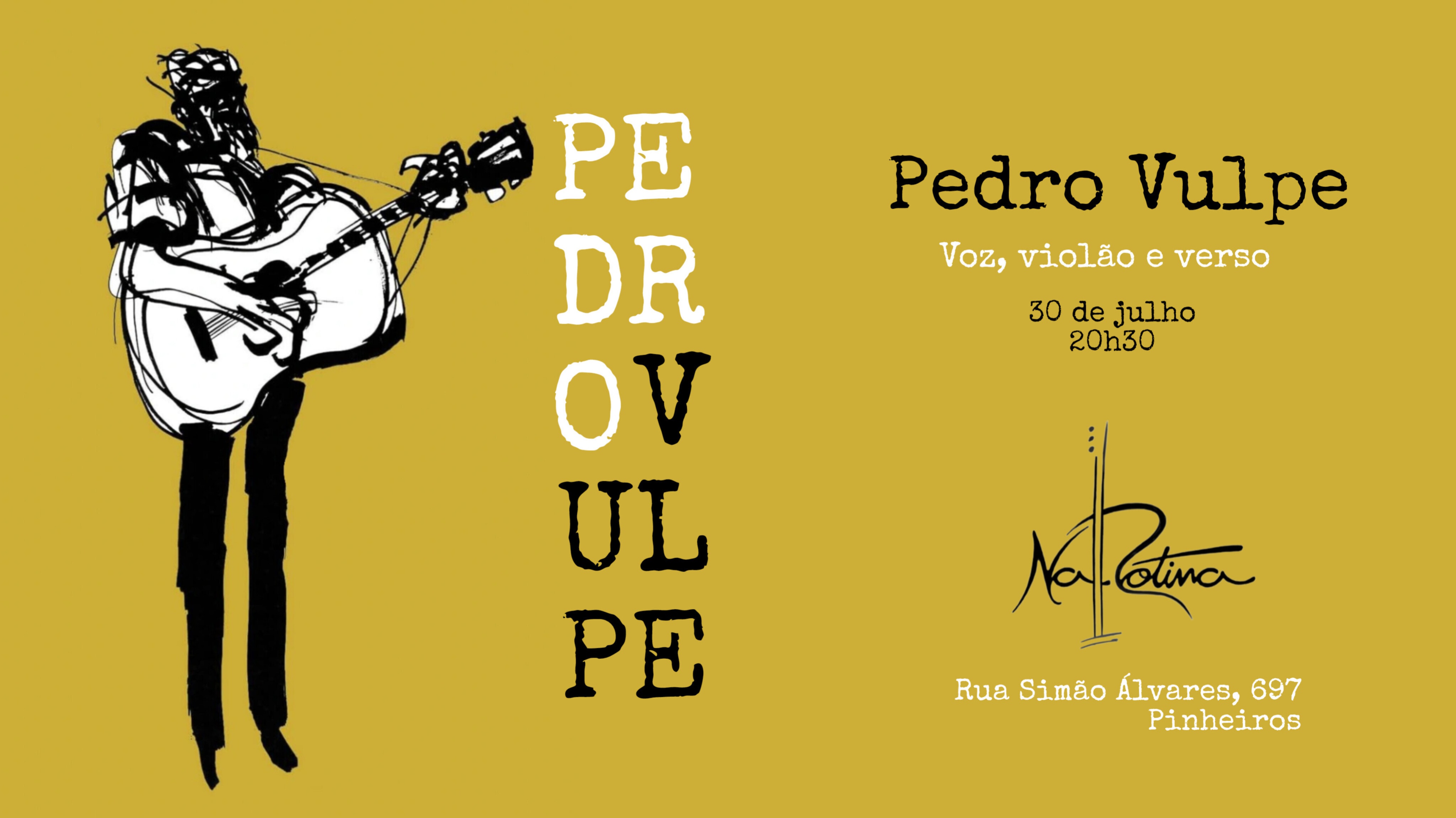 Pedro Vulpe em "Voz, violão e verso".