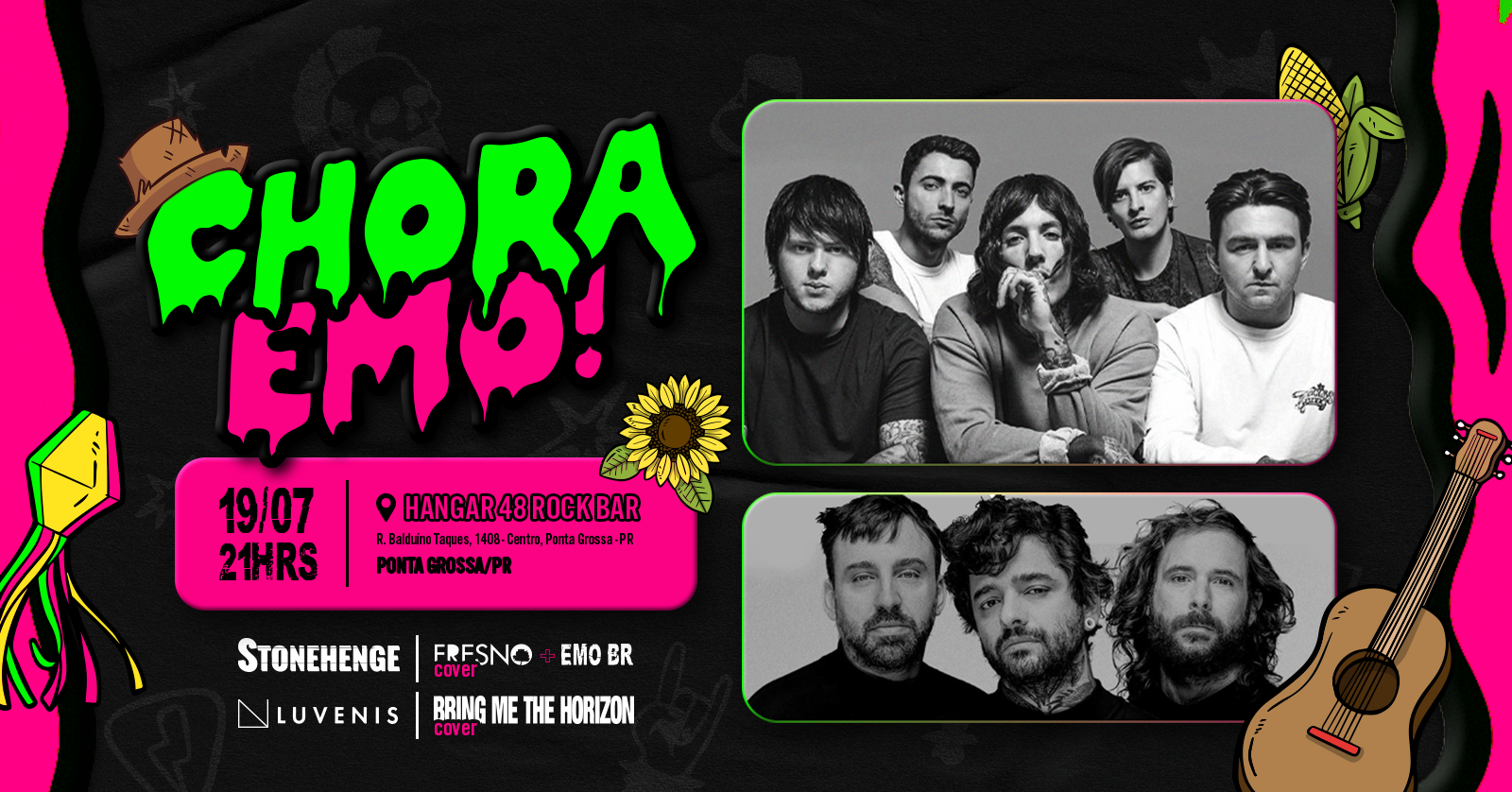 Arraiá da Chora Emo em Ponta Grossa Especial Bring me The Horizon + Fresno + Emo BR