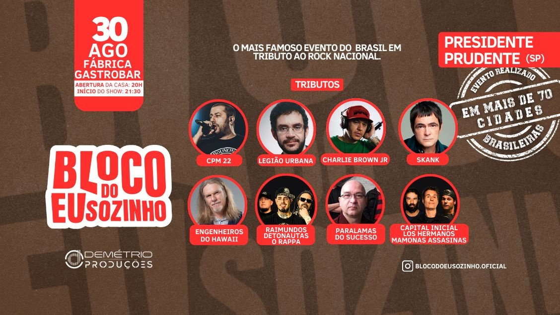 Bloco do Eu Sozinho em Presidente Prudente/SP