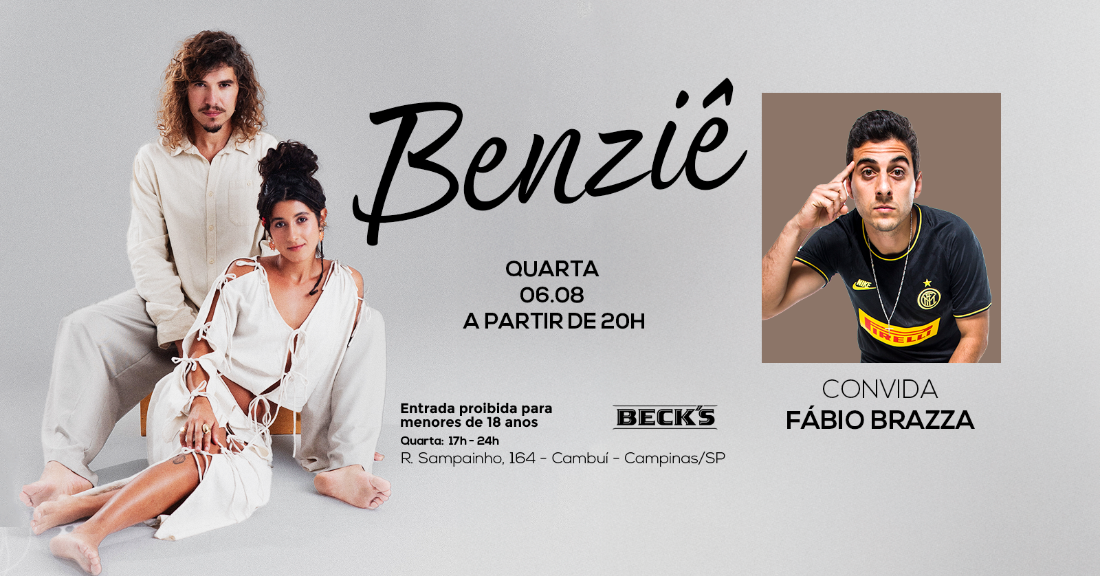 BENZIÊ CONVIDA FÁBIO BRAZZA NO ALMA CAMPINAS | 06.08