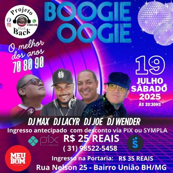 Imagem do evento Boogie oogie festa anos 70 80 90