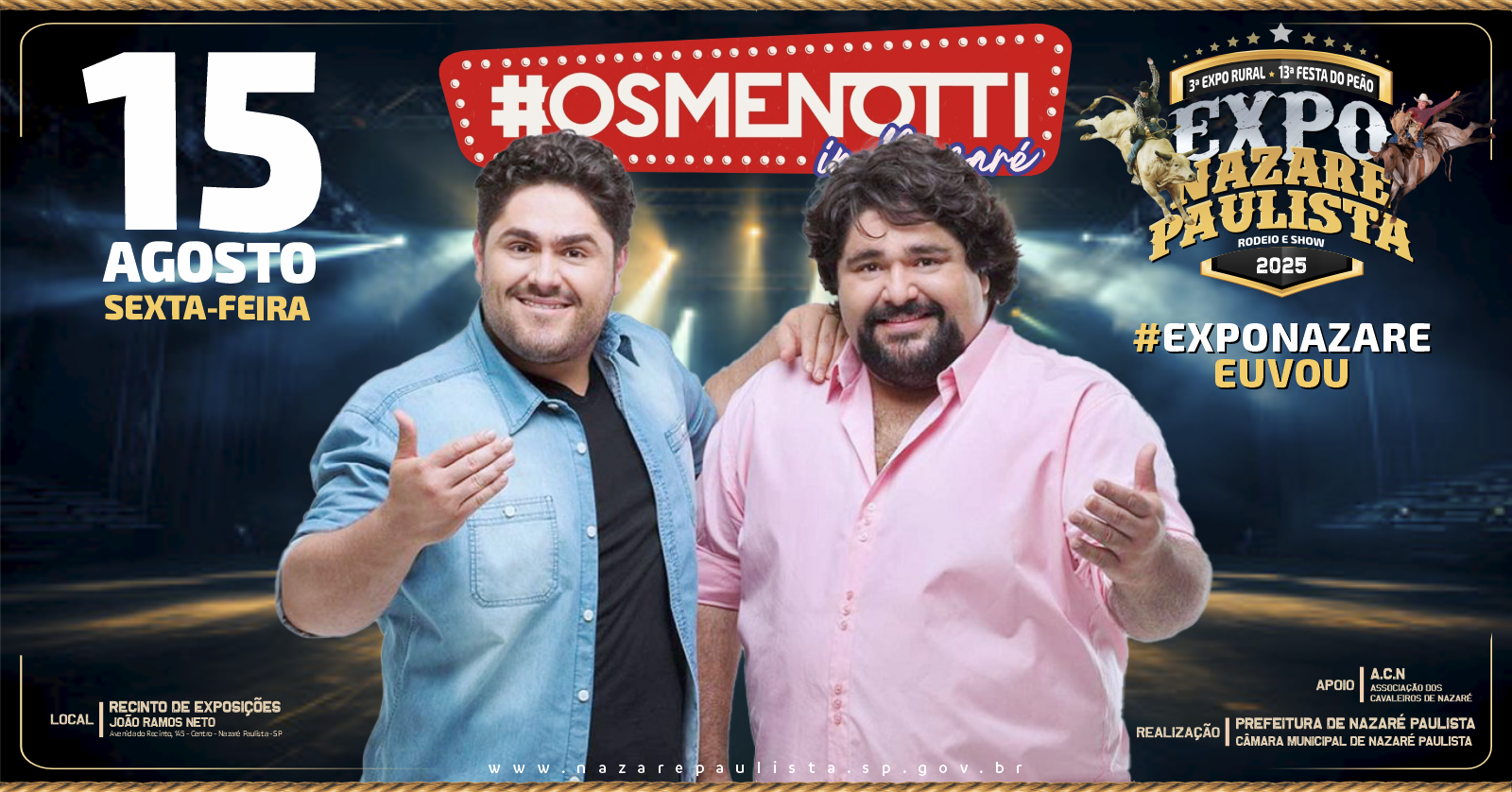 CESAR MENOTTI E FABIANO - FESTA DO PEÃO DE NAZARÉ PAULISTA 2025