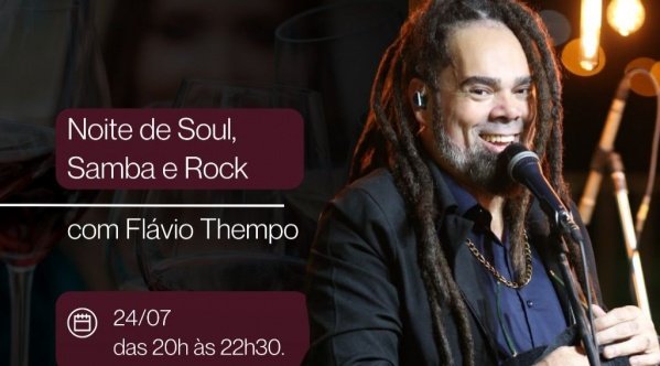 Imagem do evento Noite de Soul, Samba e Rock - Com Flávio Thempo no La Vinicola