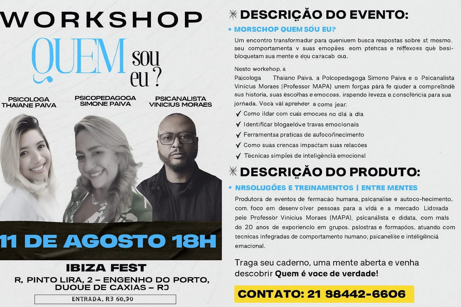 Workshop Quem Sou Eu ?
