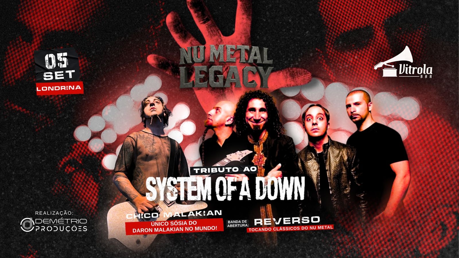 Tributo ao System of a down com Chico Malakian (SP) em Londrina/PR
