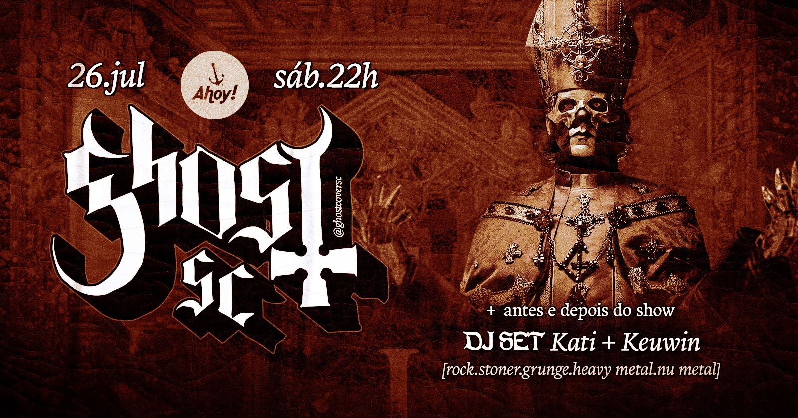 GHOST COVER no Ahoy! Tavern Club
