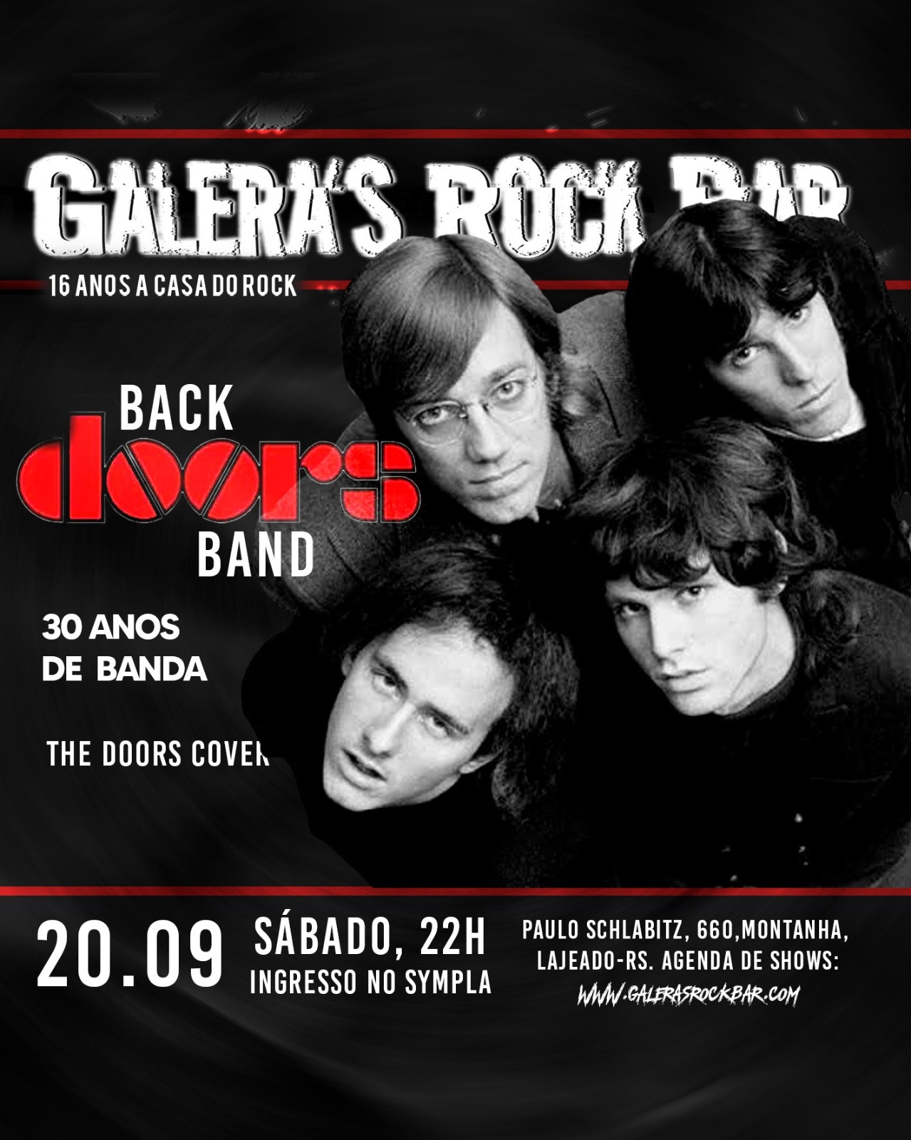 BackDoors Band - 30 anos! no Galera's!