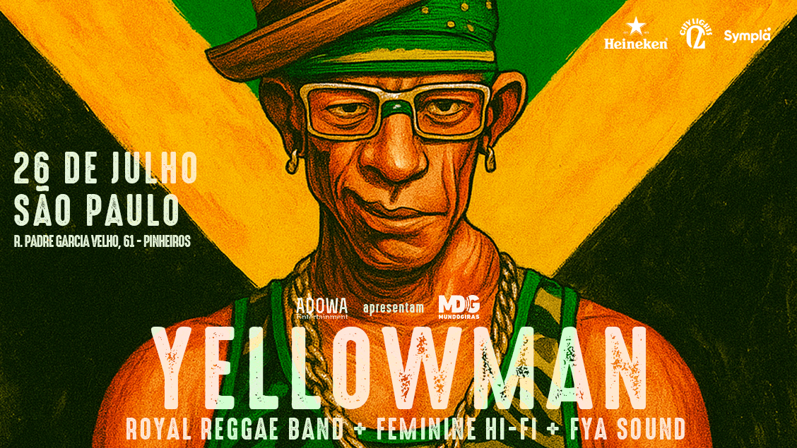 Yellowman Raggae YELLOWMAN - A LENDA DO DANCEHALL em São Paulo - Sympla