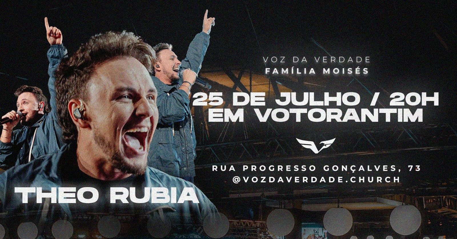 Theo Rubia na Igreja Voz da Verdade Família Moises em Votorantim/SP