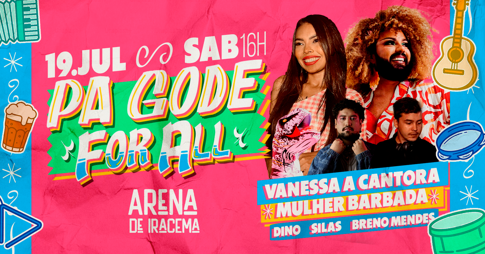 Pa Gode For All - 19/07 - Mulher Barbada I Vanessa A Cantora I Dino I Silas I Breno Mendes