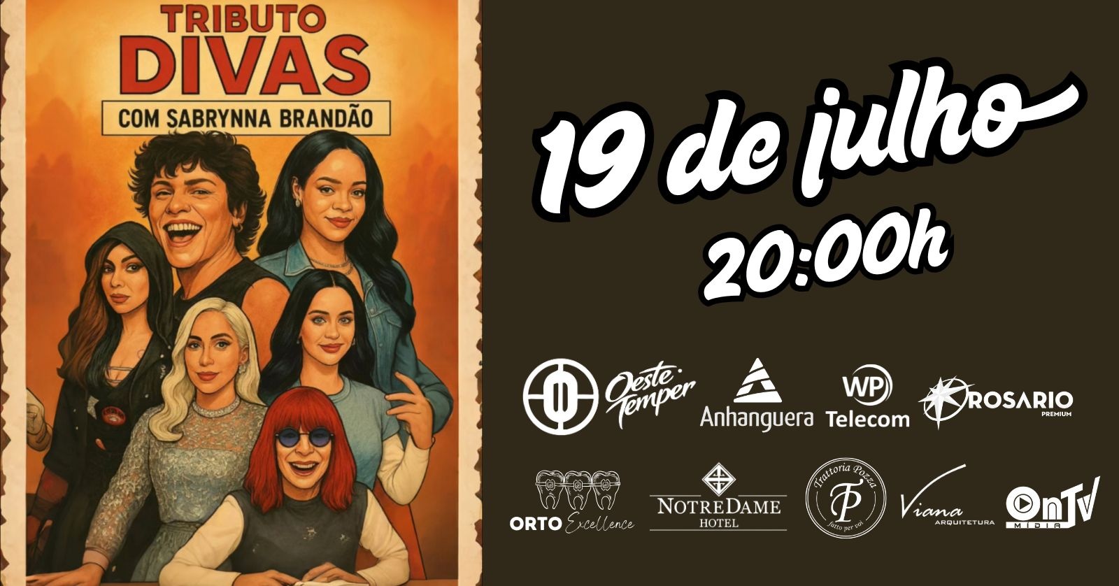 TRIBUTO DIVAS (POP & ROCK) com SABRYNNA BRANDÃO