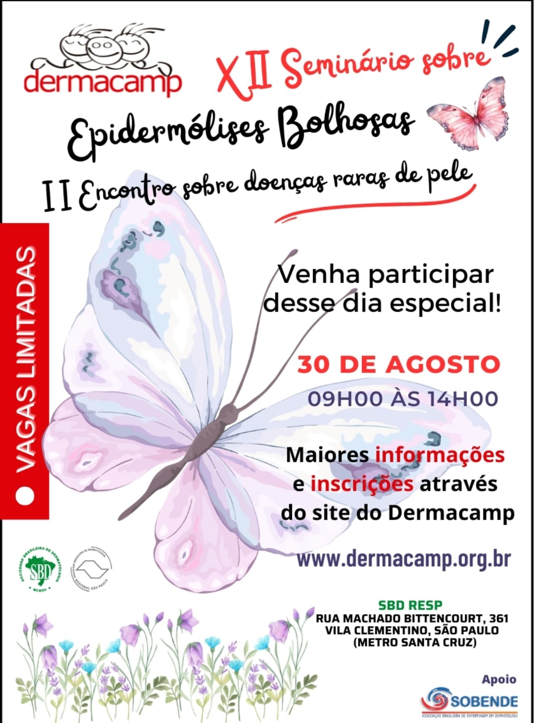 XII SEMINÁRIO SOBRE EPIDERMÓLISES BOLHOSAS, II ENCONTRO SOBRE DOENÇAS RARAS DE PELE