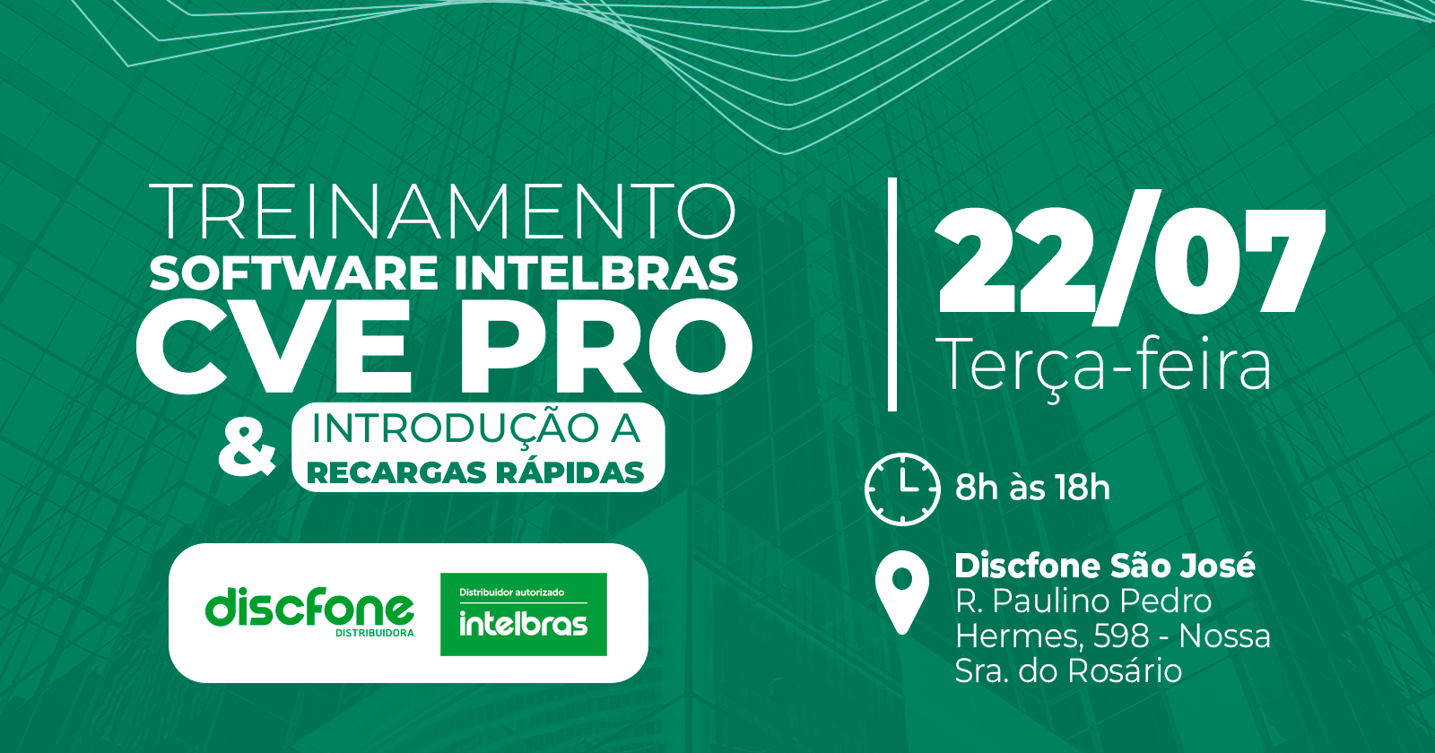 Treinamento Software Intelbras CVE PRO & Introdução a recargas rápidas