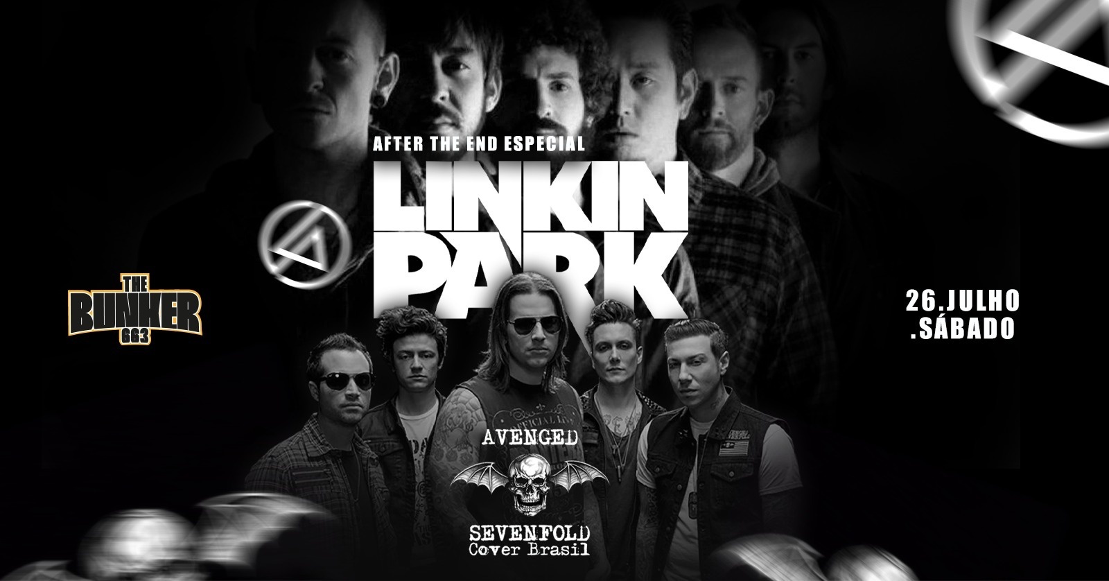 Especial Linkin Park + Avenged Sevenfold 26/07 no Bunker